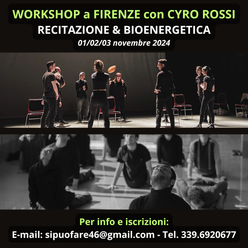 locandina workshop recitazione Cyro Rossi Firenze