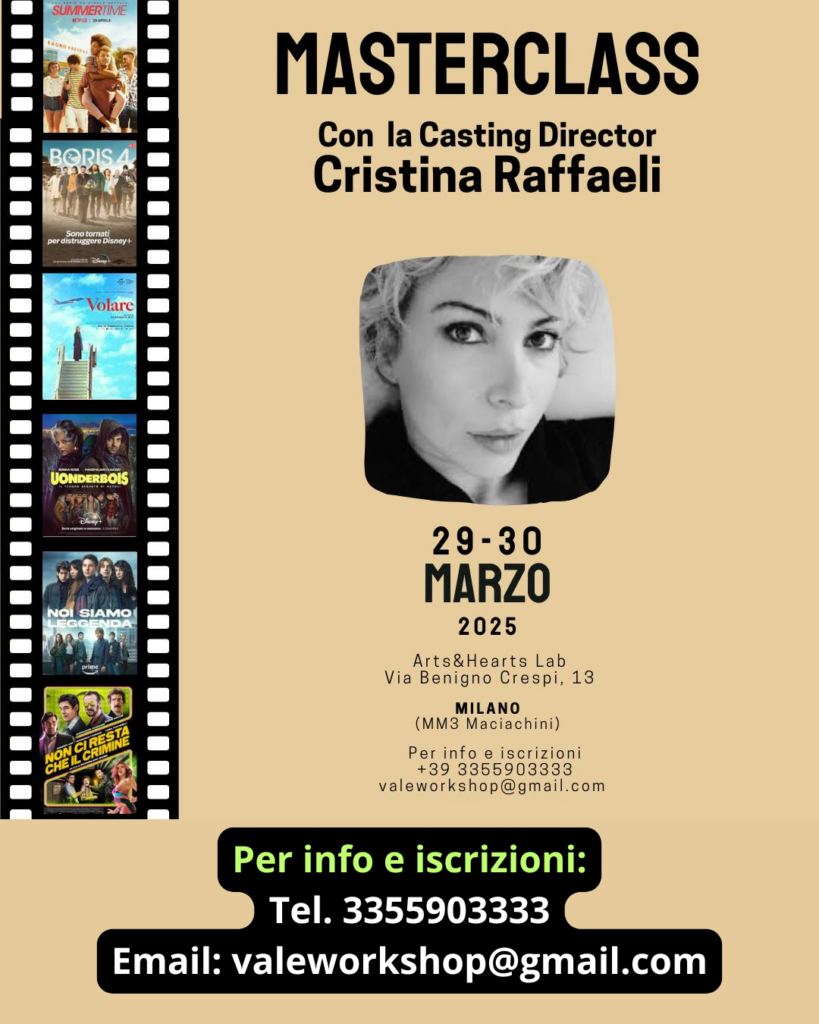 locandina Masterclass Casting Director Cristina Raffaeli