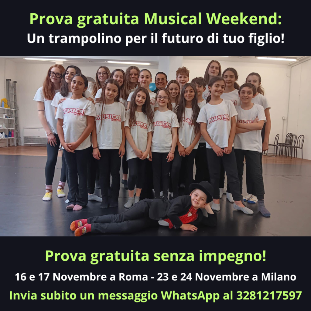 locandina Musical Weekend prova gratuita