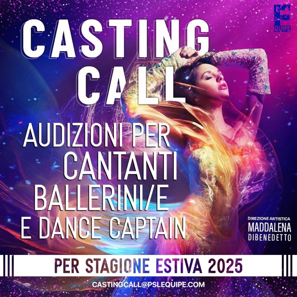 locandina casting cantanti ballerini P.S. L'Equipe