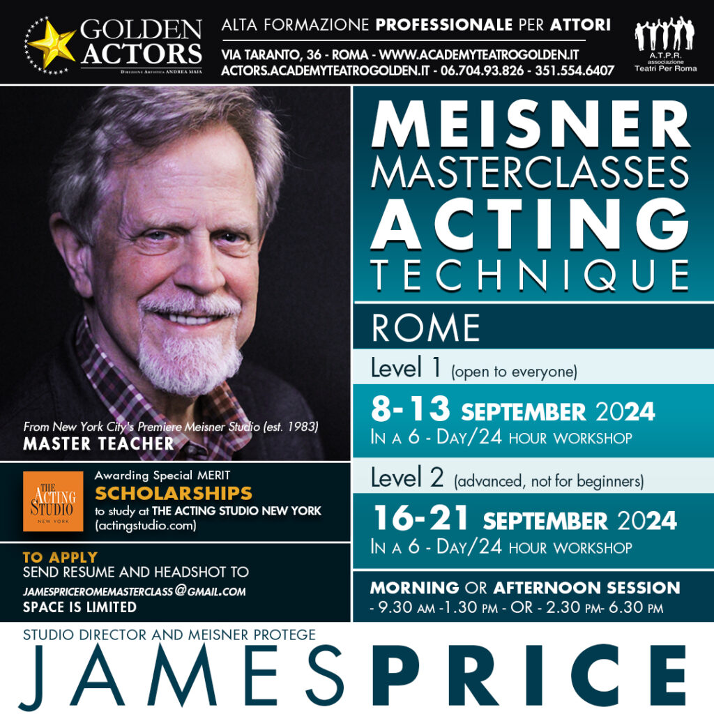 locandina Masterclass Meisner James Price