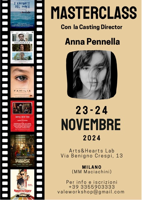 locandina Masterclass Casting Director Anna Pennella