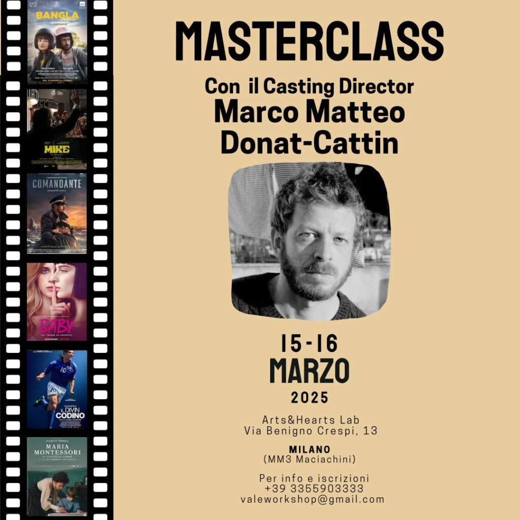 locandina masterclass casting director marco matteo donat cattin