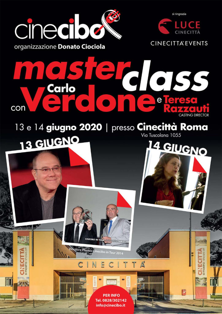 Locandina Masterclass Cinema Verdone