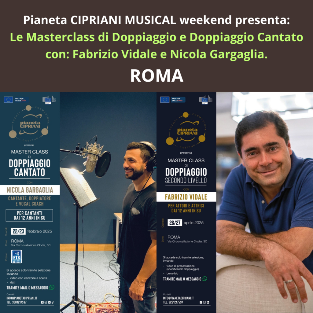 ocandina Masterclass Doppiaggio e Doppiaggio Cantato