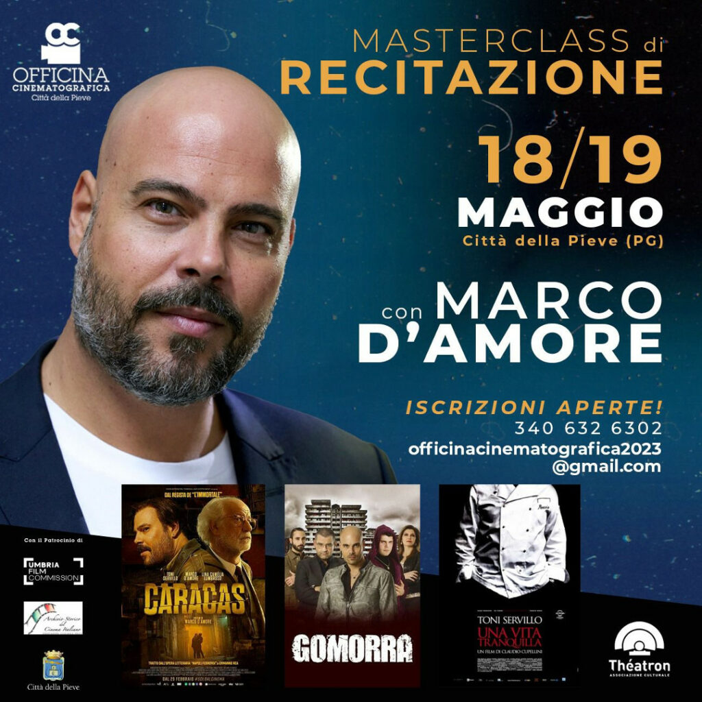 locandina masterclass recitazione marco d'amore umbria