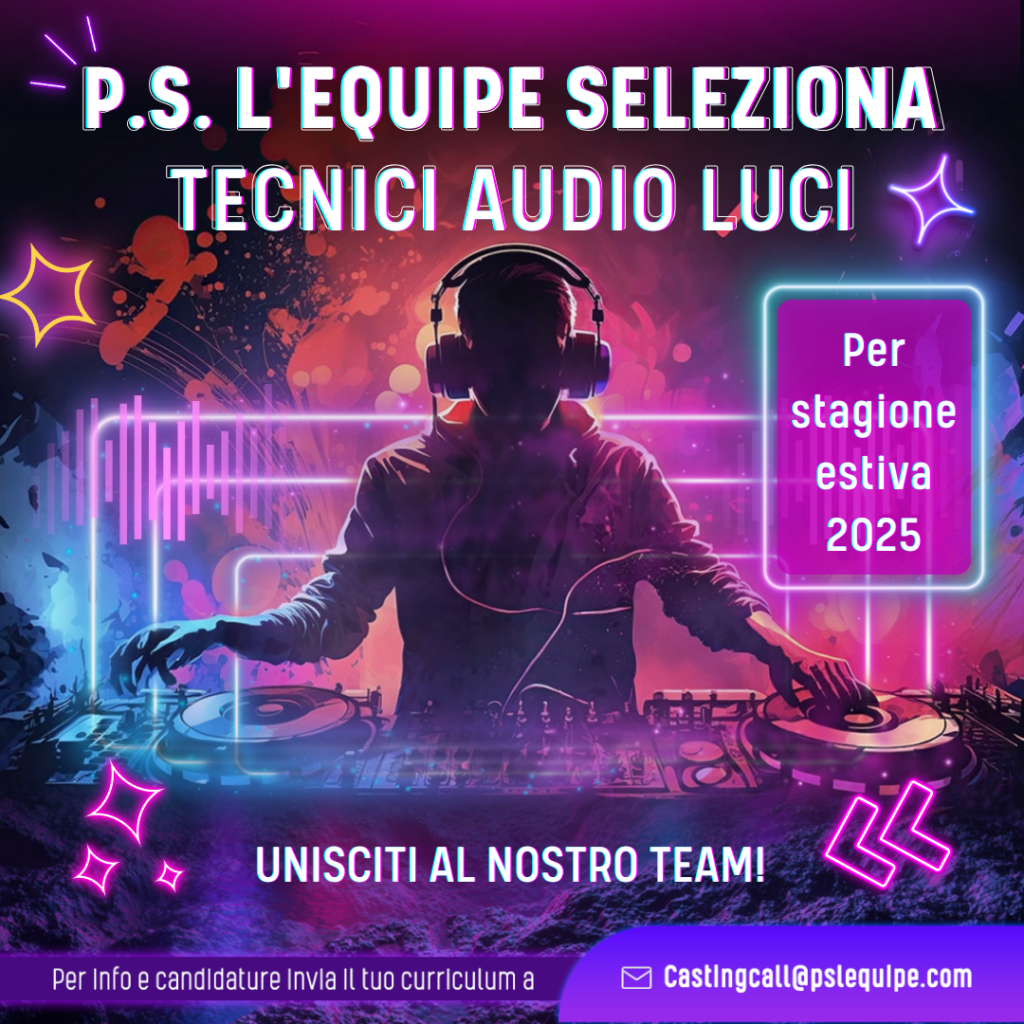 locandina selezione tecnici audio luci