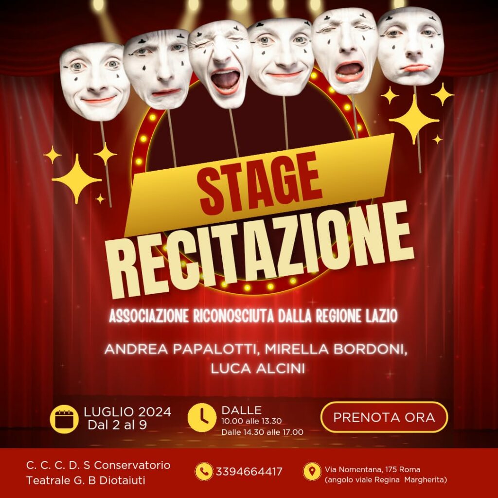 locandina stage recitazione roma